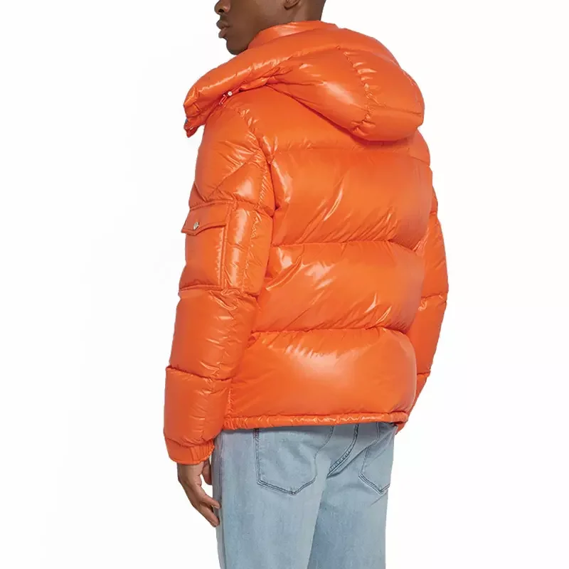 factory new design heavy padded winter thick puffer jacket women plain custom logo quilted shiny  bubble outer wear jacket