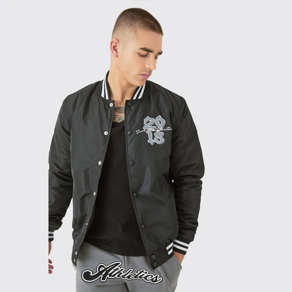 bulk Vintage Unisex University Pop Chenille Patches Logo Embroid Varsity Jackets Oem Custom Winter Lettermen Varsity Jackets