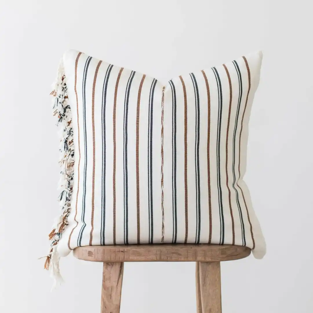 Decorative cushion covers woven cotton cushion covers Jute hand made pillow cover