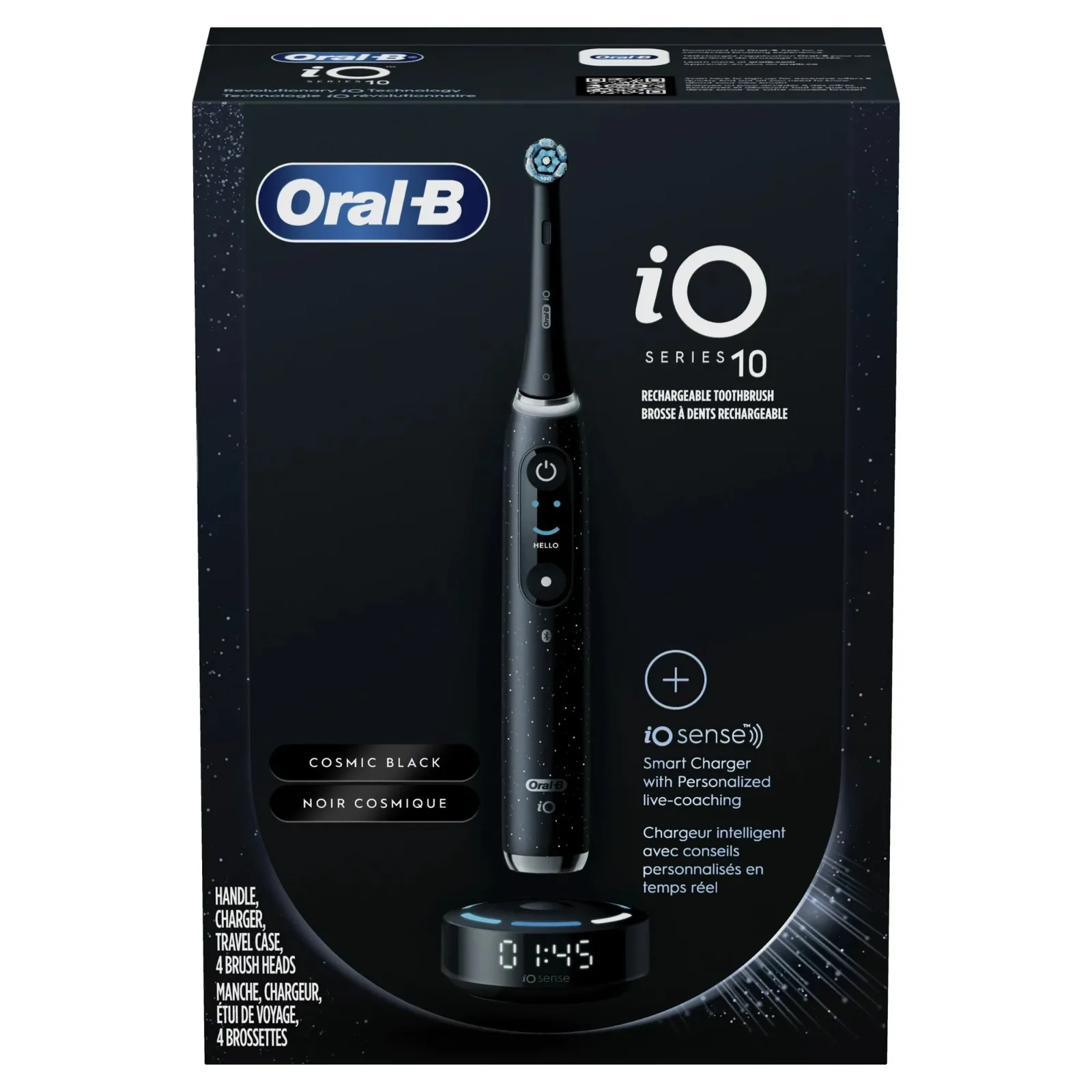 Oral-B iO Series 10 Rechargeable Electric Toothbrush, (4) Brush Heads