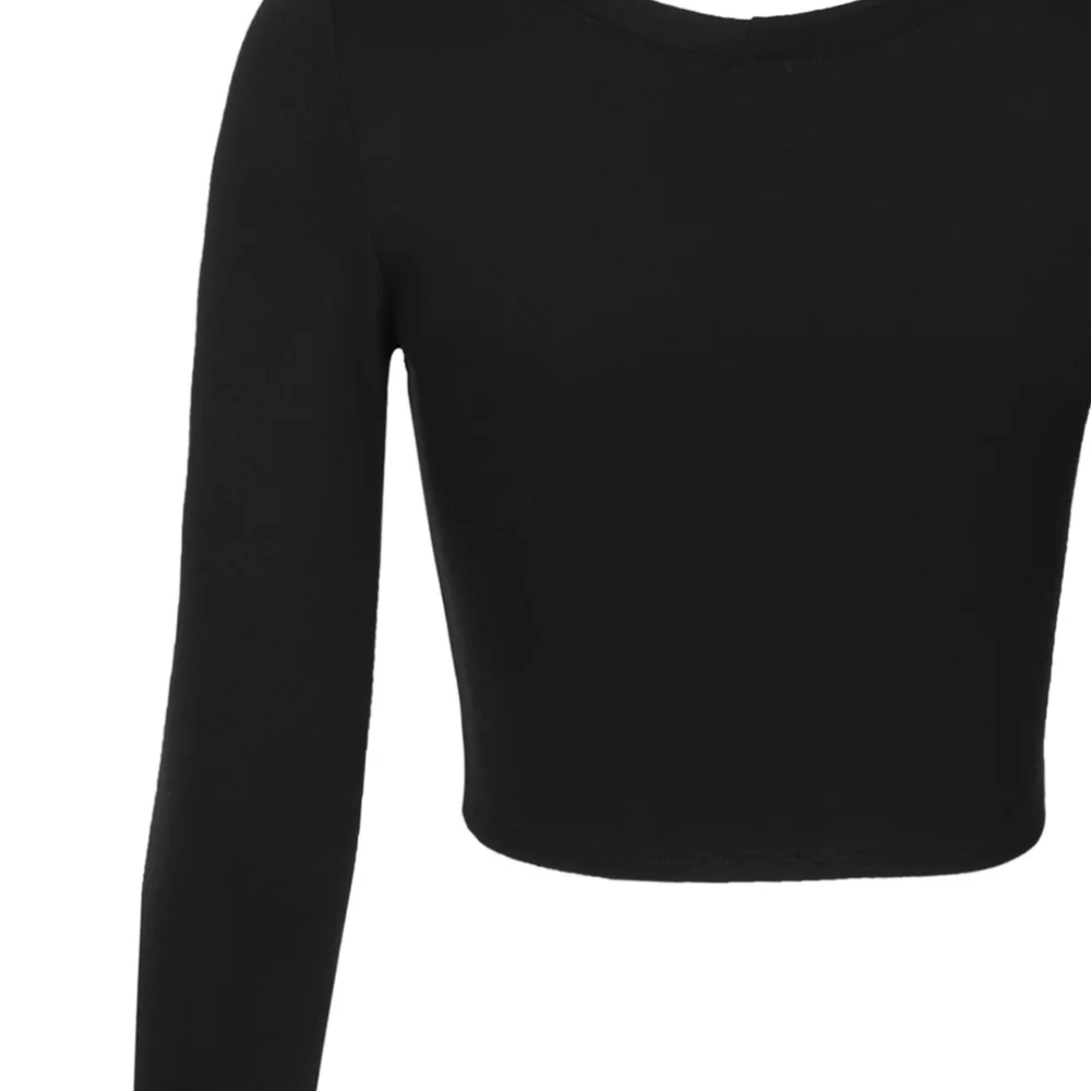 Latest Design 2025 Summer Custom Rib Crop Top  For Women / Wholesale Women Long Sleeves Crop Top / Breathable Women Crop Top