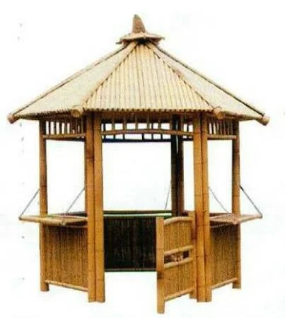 Hot Sale 100% New Arrival Outdoor Bamboo House, Residensial Simple And Peaceful, Suitable For Beach, Resort Hotel Swimming Pool