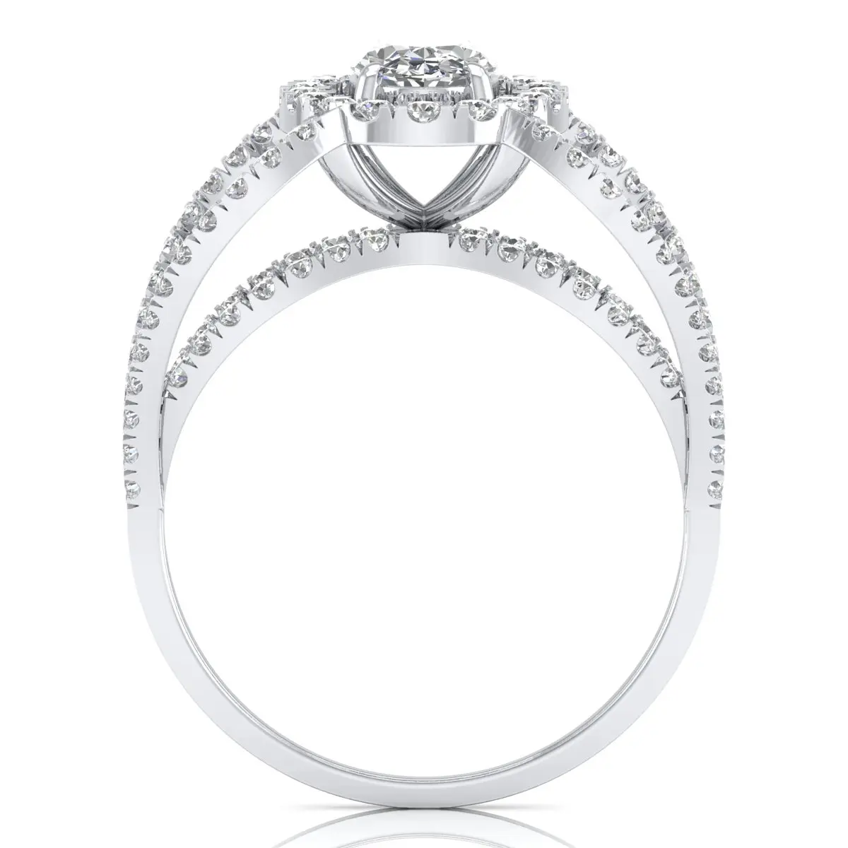 REYES Women New Collection 14K 18K Solid White Gold Solitaire Diamond Rings for Women High Quality Wedding Engagement Rings