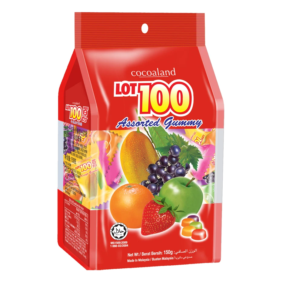 Lot 100 Gummy   Assorted Flavour Sweet 150g x 24 pkts