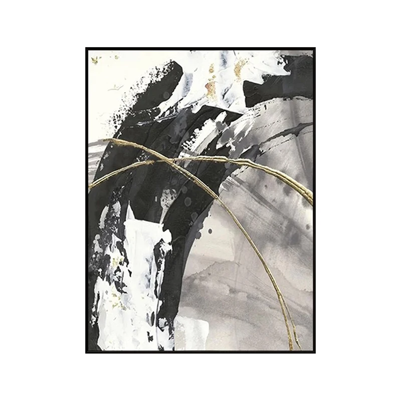 Wholesale abstract luxury hand-painted oil painting thick texture villa furniture decoration living room 3D wall painting