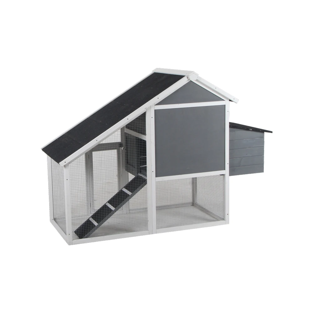 Wooden Rabbit Hutch Chicken Coop Bunny Cage Small Animal Pet House w/Run Outdoor