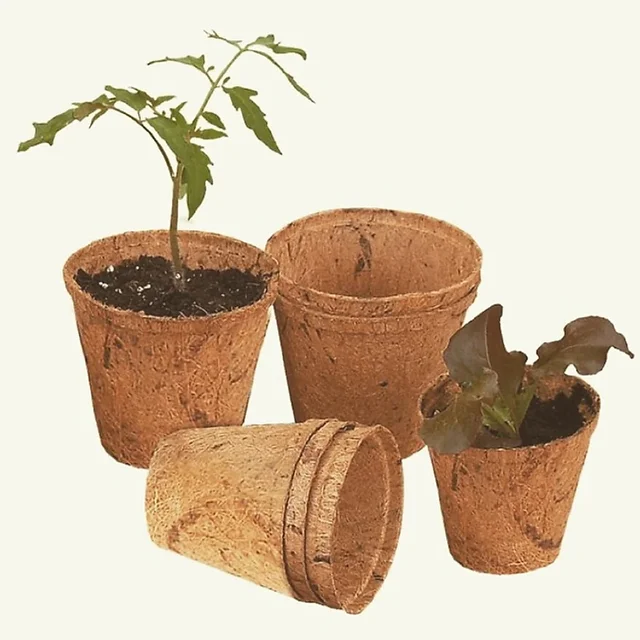 BEST SOLUTION FOR SEEDS PRODUCT COCONUT FIBER POT FOR GARDEN FLOWERS GROWING PLANT HIGH 11.5cm x WIDE 12cm FROM VIETNAM 2024
