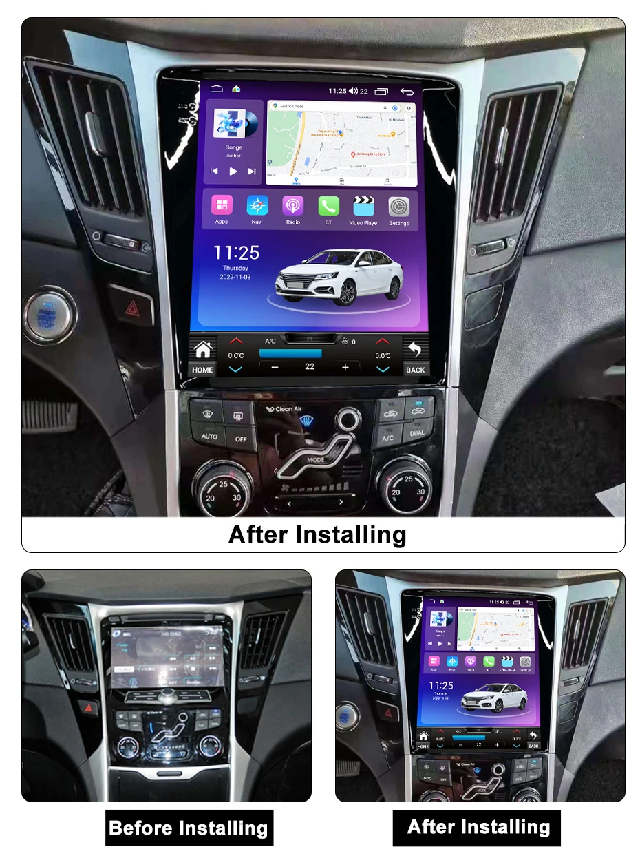 NaviFly NF новейший Android IPS сенсорный экран 4g lte Wi-Fi 1280*480 для Hyundai Sonata 8 2011-2015 с автомобилем auto