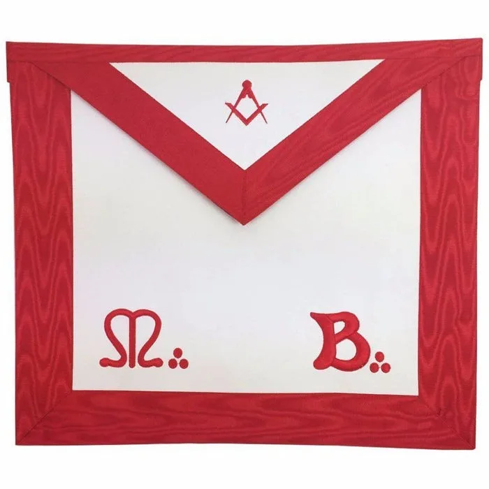 Высококачественный фартук с надписью Master Mason Scottish Rite-красный и белый муар вышивкой логотипом регулируемым поясом