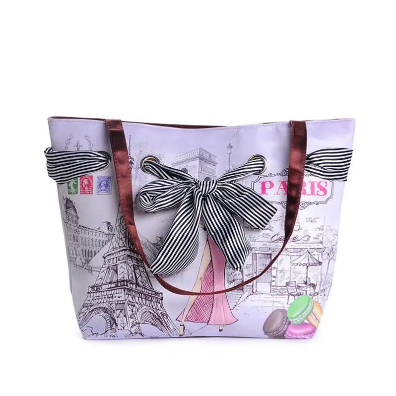 custom luxury shoulder tote pu leather office multi color fashion bag set handbags women bag