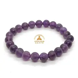 Wholesale Amethyst Buddha Bracelet High Quality Gemstone Beads stone chakra crystals Stretch Elastic for sale