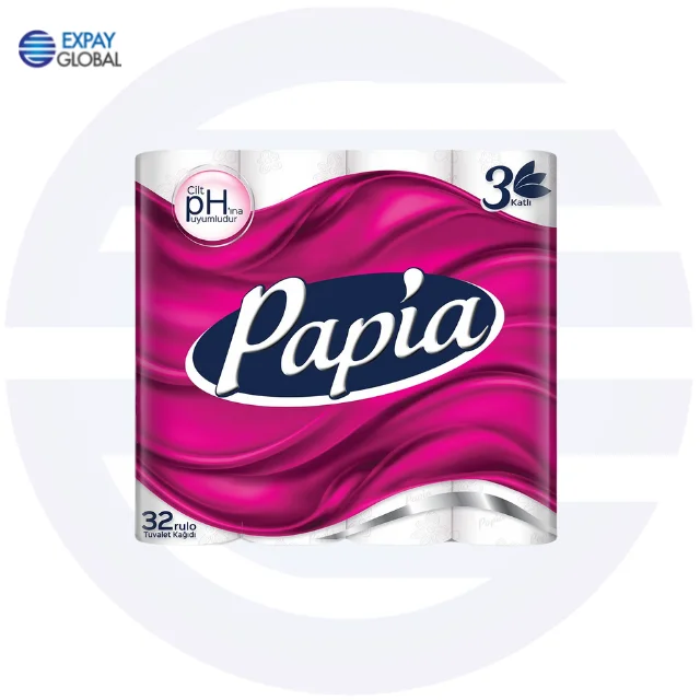Для Туалетной Бумаги Papia 3 слоя 32 рулона Оригинальная продукция все виды