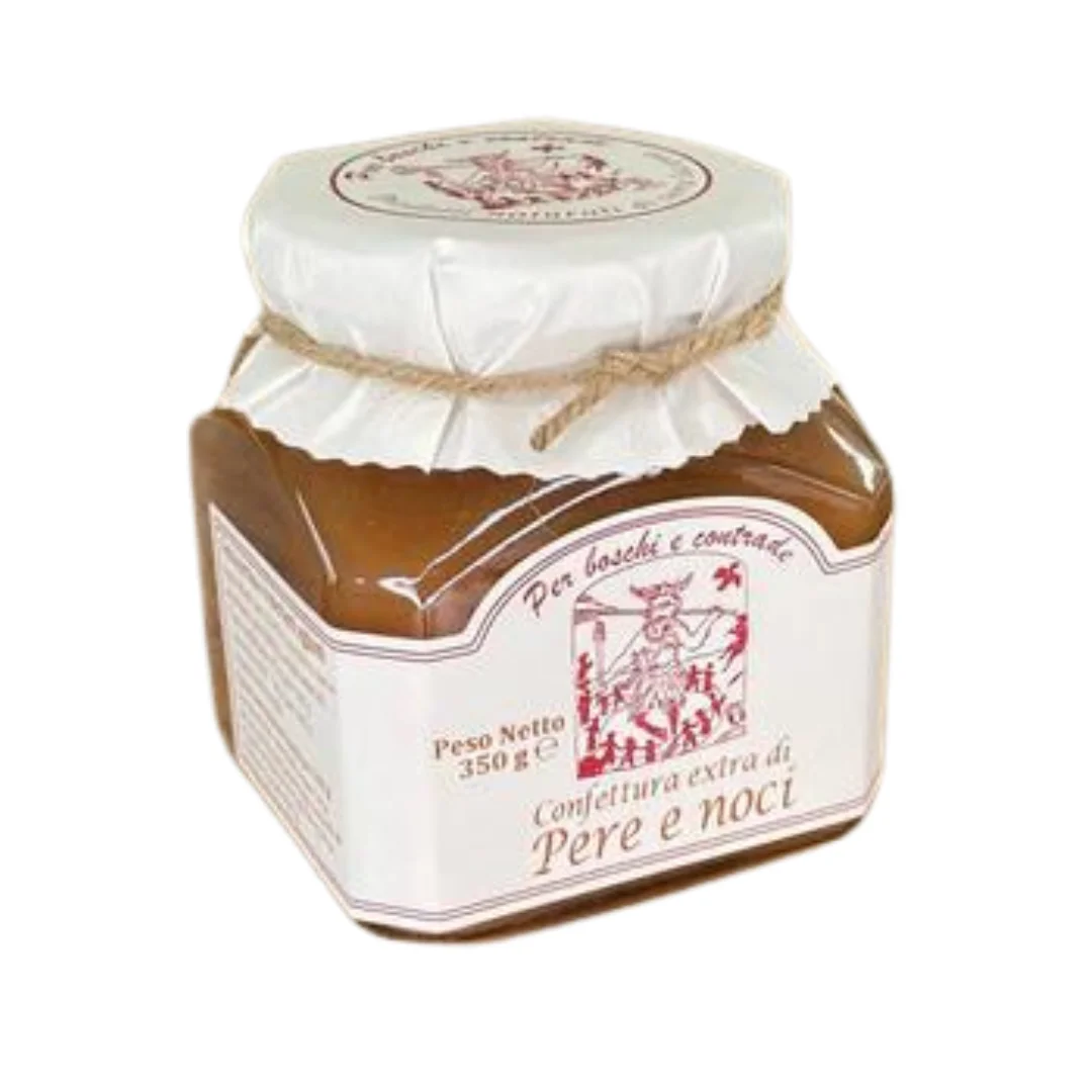 Made in Italy 220g Artisanal Extra pear and walnut jam Concentrate Preservatives Pesticides Free Flavored Bulk Packaged Bottle