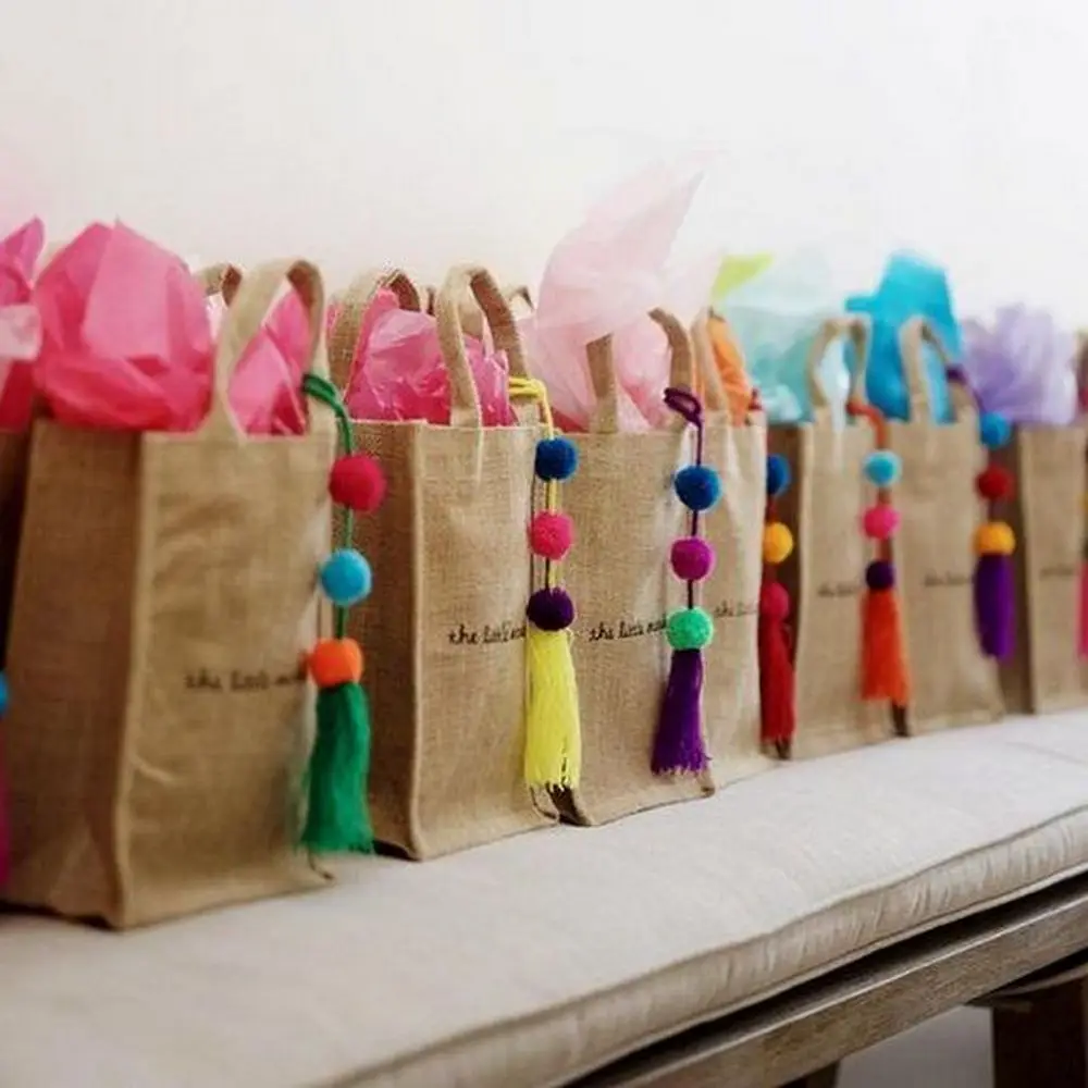 Fashion Tote Bags for Women Wholesale Large Jute Bag Supplier Burlap Shopping Bag with Logo Design