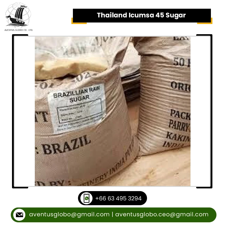 Globally Wholesale Supply Widely Used Top Quality Sweet Natural White Refined Thailand Icumsa 45 Sugar for Sale