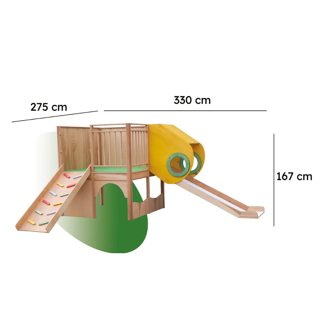 Indoor Playground Wooden Play Area Happy Kids Playing Made of Beech Wood High Quality Furniture for Kindergarten Amusement