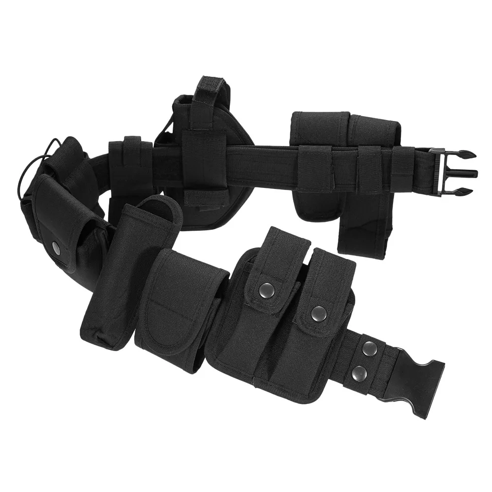Outdoor Tactical Belt, Modular Equipment  Security Belt Tactical Duty Utility Belt with Pouches Holster