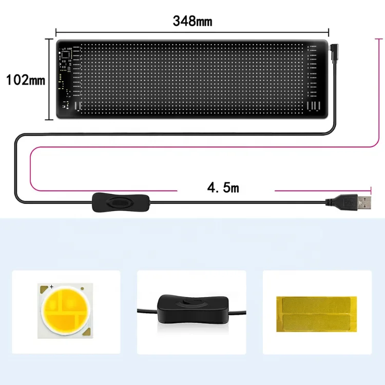 Remote control flexible led light scrolling text sign