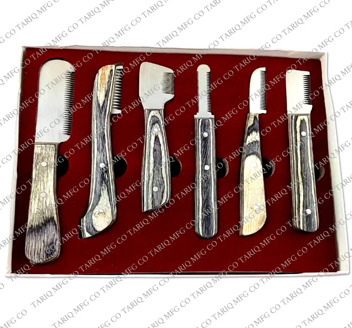 Animal Stripping Knife Hair Trimming MULTI BLADE BLUE HAND STRIPPING KNIFE SET CAT DOG PET GROOMING COMB Veterinary Instruments