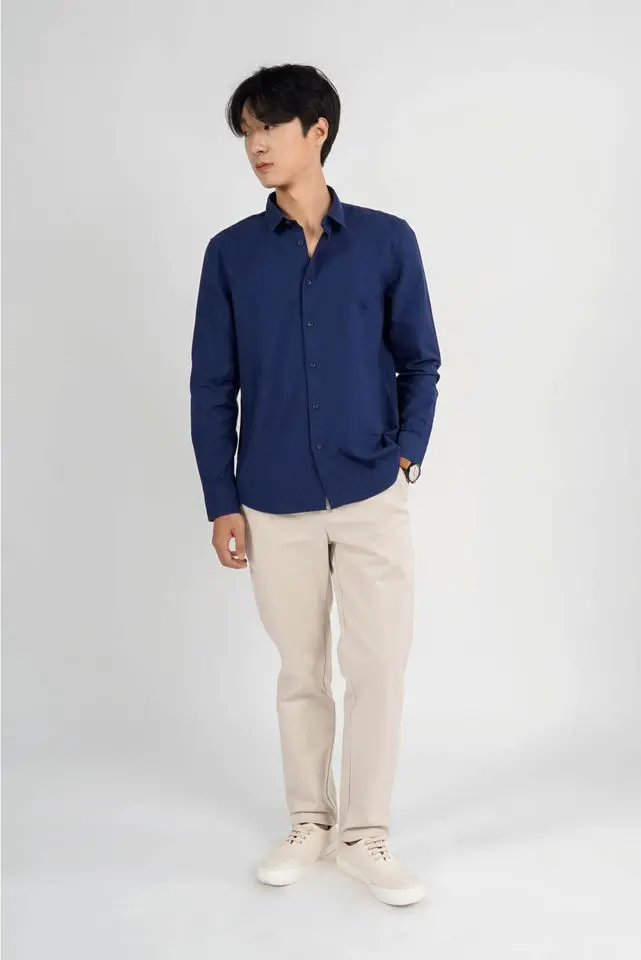 Official Solid Beautiful White Spandex Longsleeve Elastic Slim Formal Social Office Uniform Wear Boys shirts