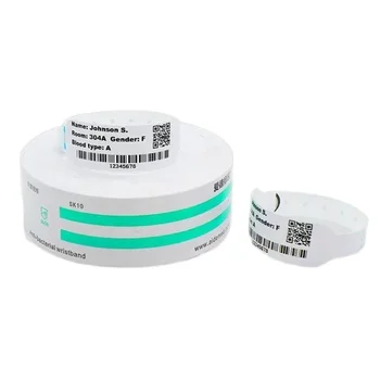 Health Thermal Patient Identification Wristbands For Hospital Patients Management Use