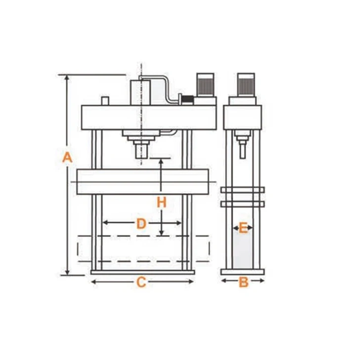 High Quality Last Technology 2023 Model 150 Ton Hand &Motor Operated With Movable Hydraulic Workshop Press