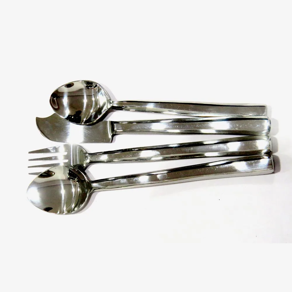 Stem with Leaf Handle Serving Spoons Ceramic Handle Rose Stainless Steel Dessert Cutlery Salad Coffee Spoon
