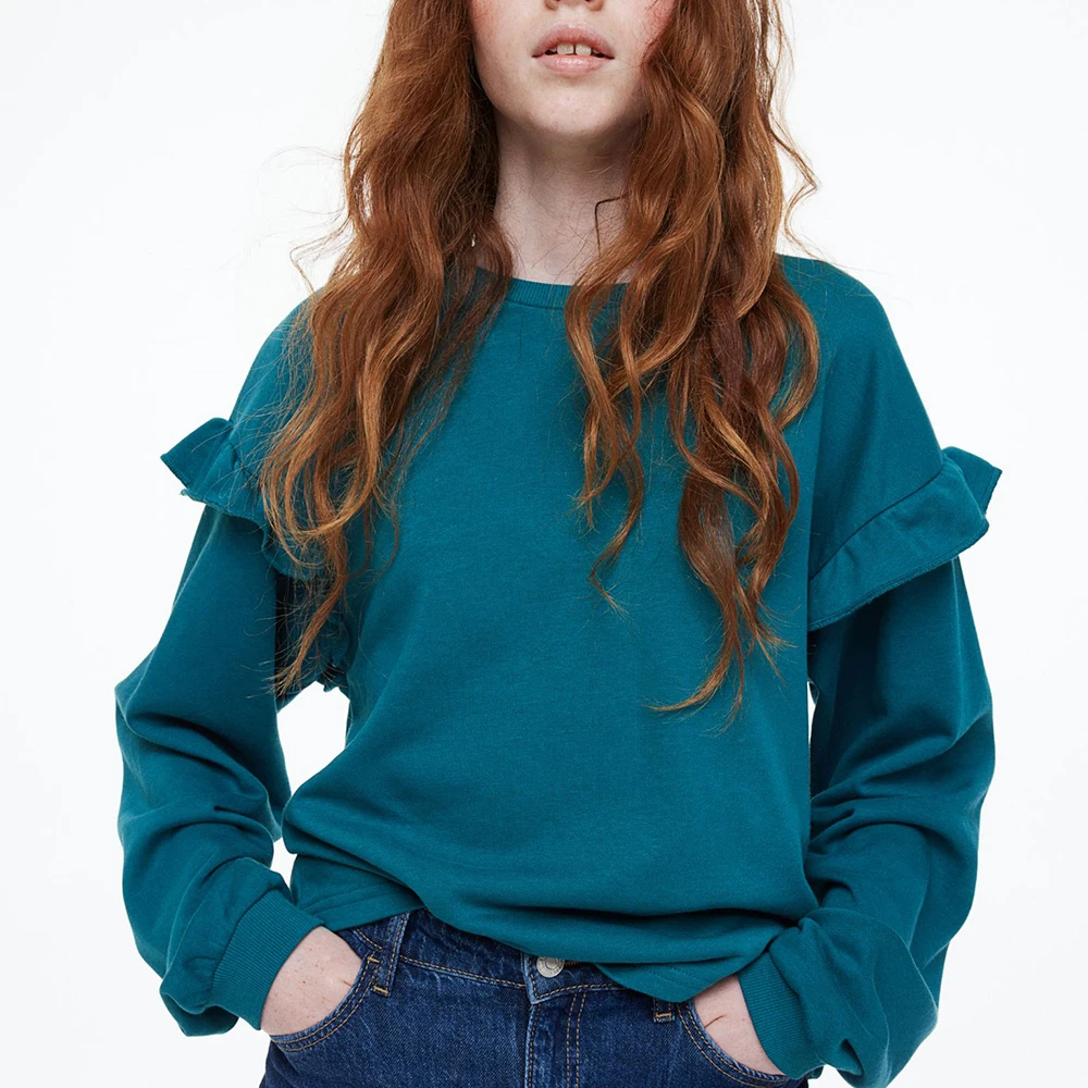 girls Graphic Long Sleeve Casual Hooded Pullover Jumper Teen Girl Ladies Blouse Hoodies For Women