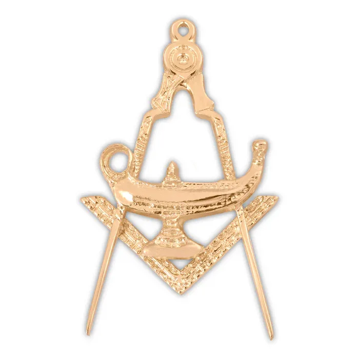 Master Mason Blue Lodge Collar Jewel Gold Plated Square & Compass High Quality Metal Masonic Regalia Accessories OEM Service