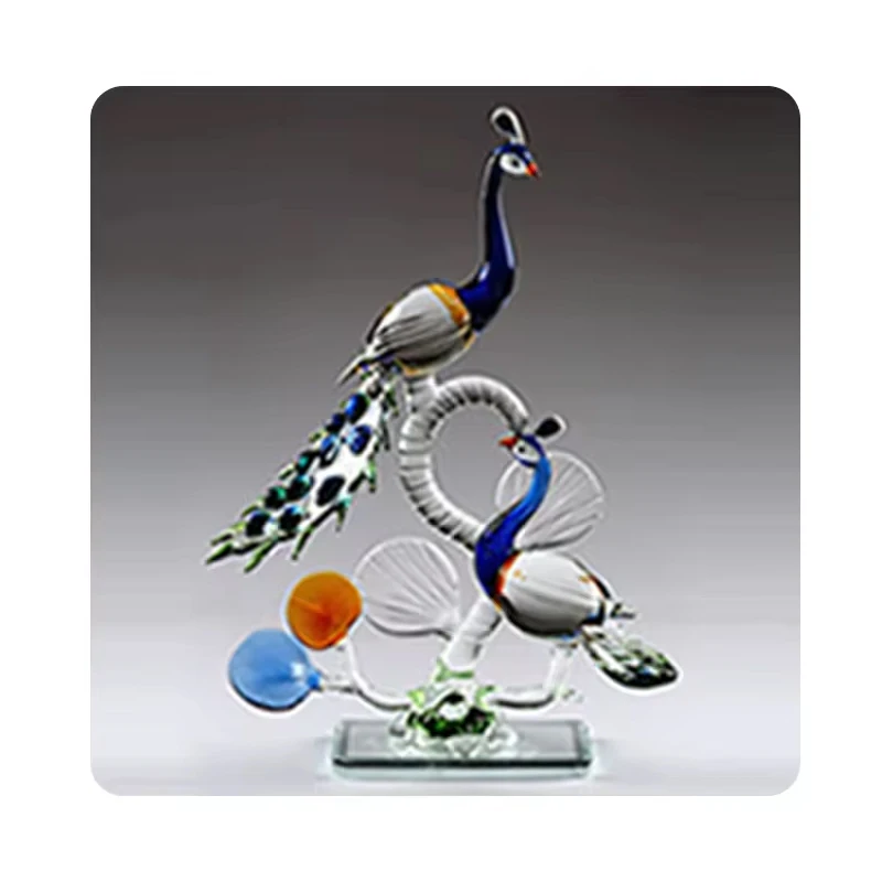 New Design Multi Color Parrot Glass Art and Figurines At Wholesale Price