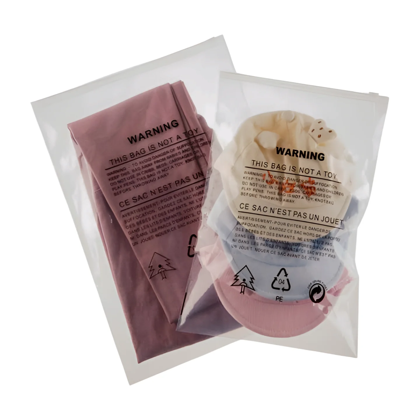 HDPE Swim Wear T shirt Frosted Transparent Zipper Plastic Pouch Custom With Logo Packaging Bags For Clothing Vietnam supplier