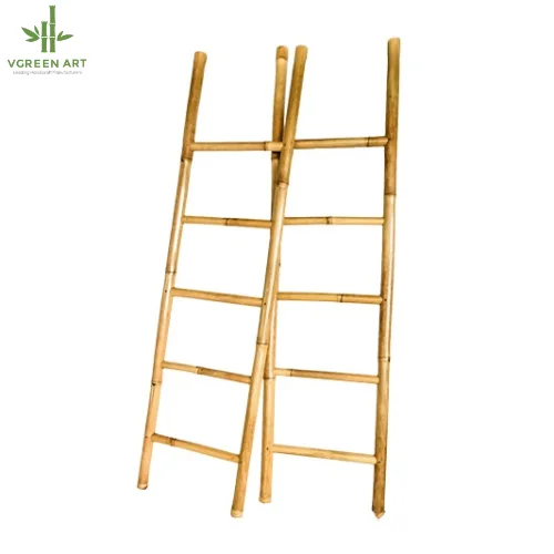 Vietnamese Natural Bamboo Insulation Ladder Stools Exterior Decorative Straight Ladder