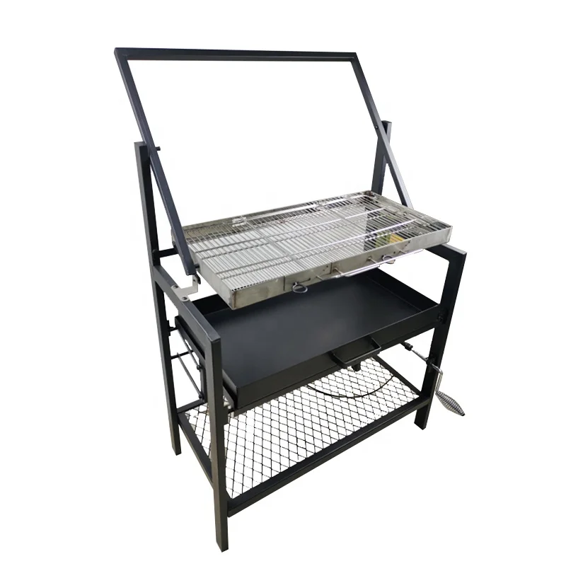 Outdoor Carbon BBQ Grill stainless steel grill plate large charcoal barbecue grill commercial camping picnic