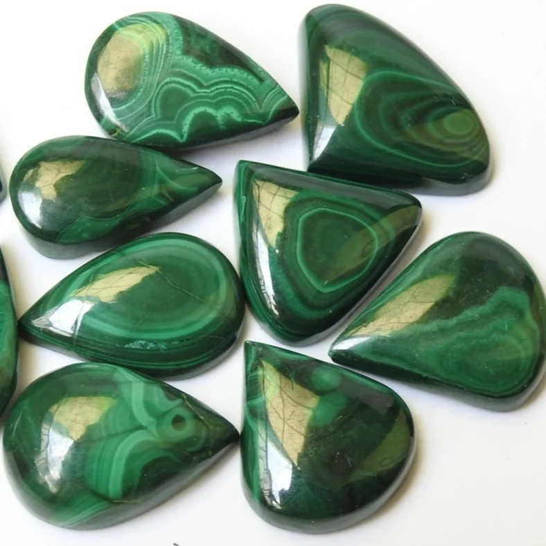 Malachite Smooth Smooth Polished Fancy Shape Cabochon Loose Gemstone For Making Pendent Jewelry Handmade 100%Natural