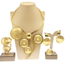 Zhuerrui High Quality Bridal Wedding Jewelry Set 18 k Neckless Jewelri Fashion Sets Brazilian Gold Jewelry Wholesale NH00064