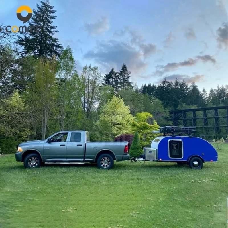 Mobile Tiny House Caravan Camping Travel Off Road Teardrop Small Camper Trailer