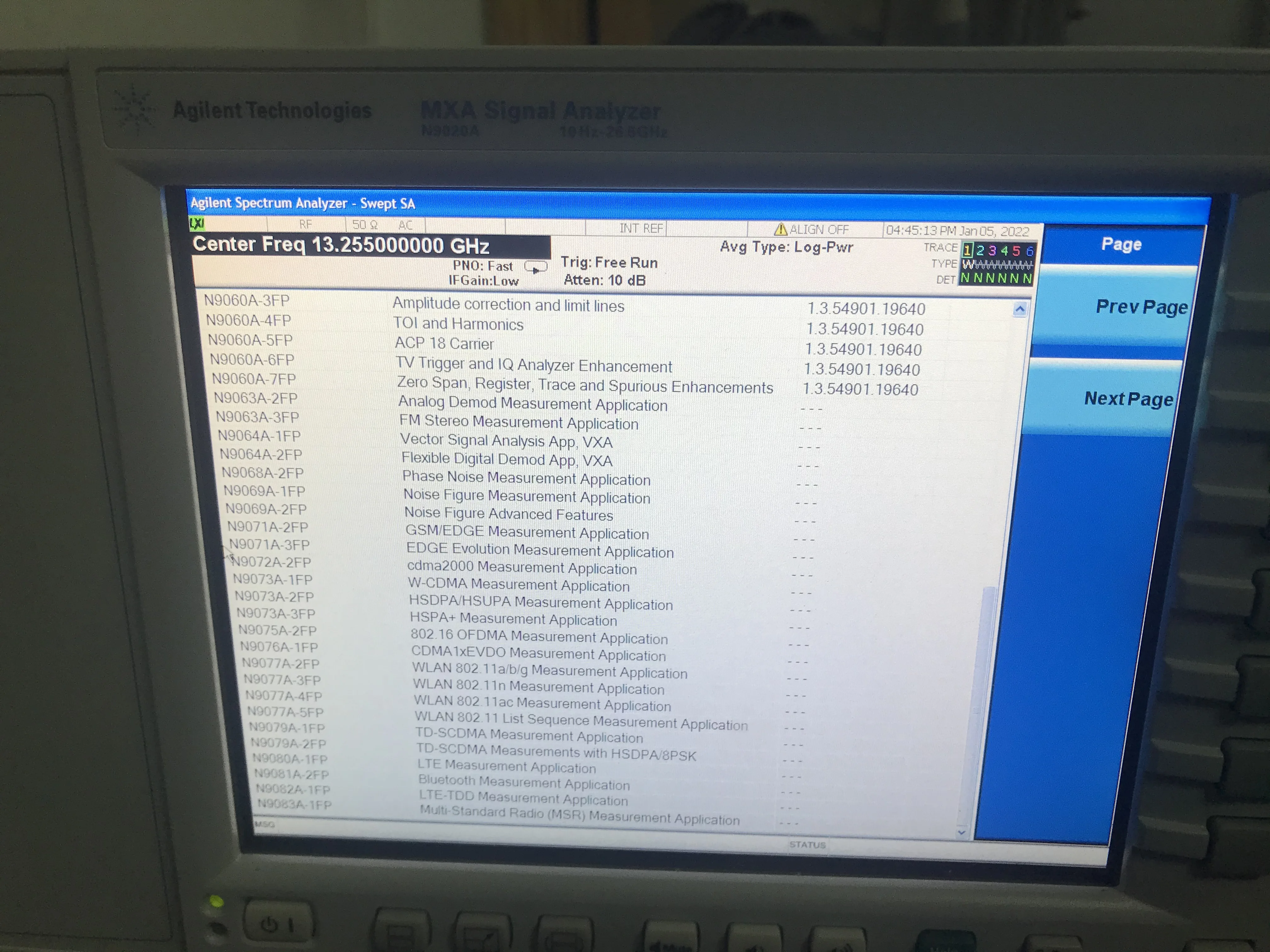 HP/AGILENT/ Keysight N9020A MXA Spectrum Analyzers 26.5GHZ XP system Used and perfect function