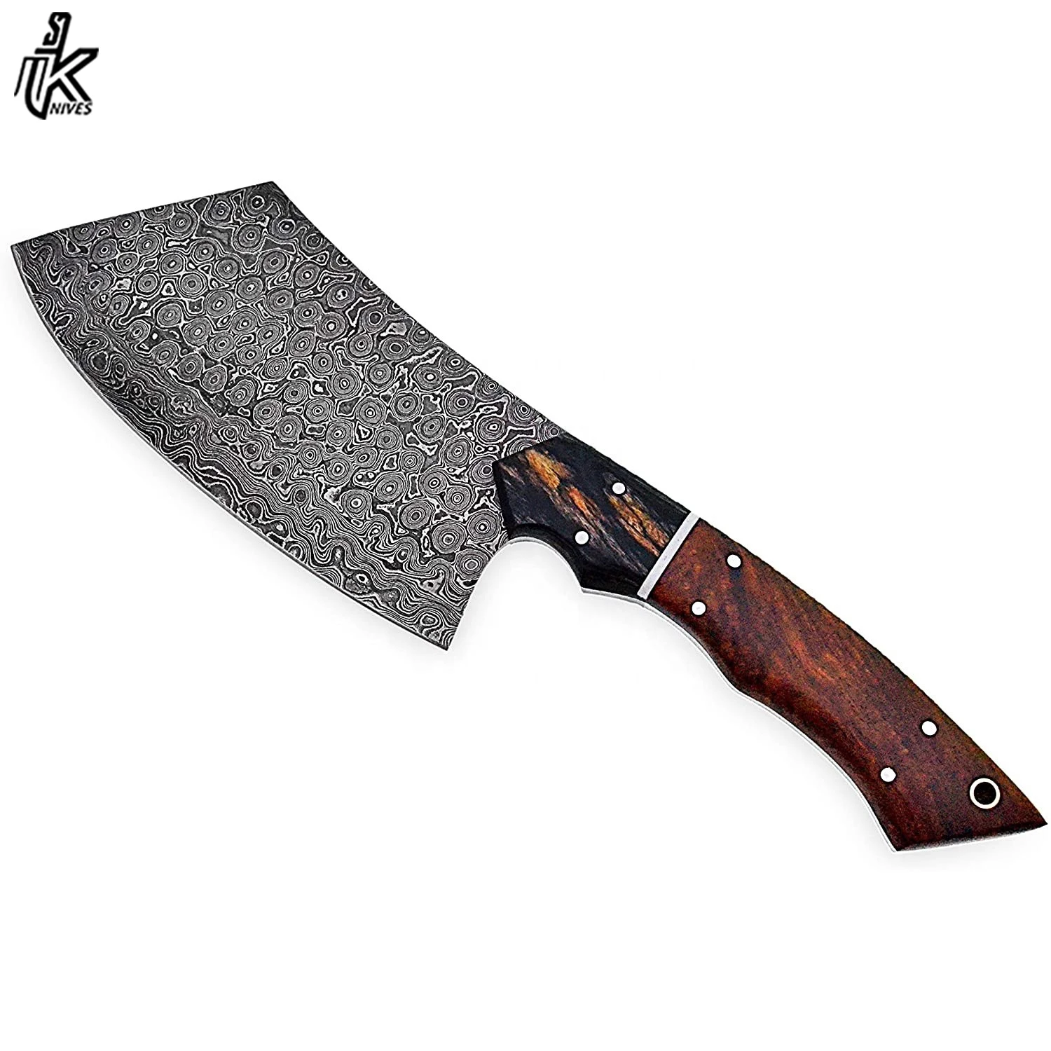 Нож шеф-повара из дамасской стали 12 дюймов с кожаным чехлом