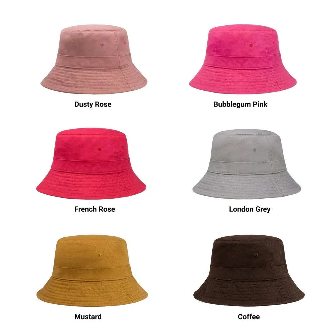 Everyday Cotton Style Bucket Hats Unisex Trendy Lightweight Outdoor Hot Fun Summer Beach Vacation Getaway Headwear