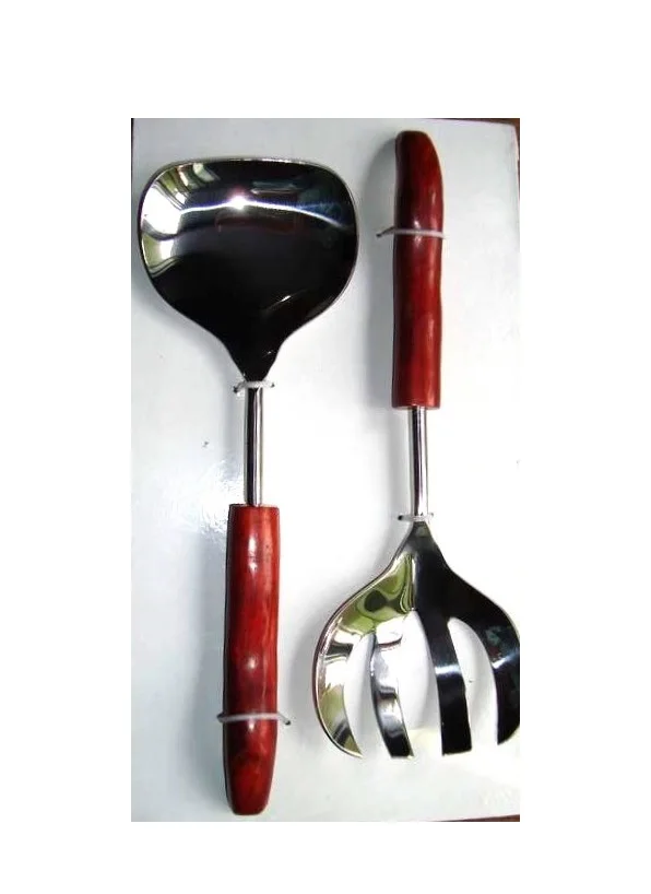 Latest design high standard quality handmade kitchenware use salad server set in hot sale price
