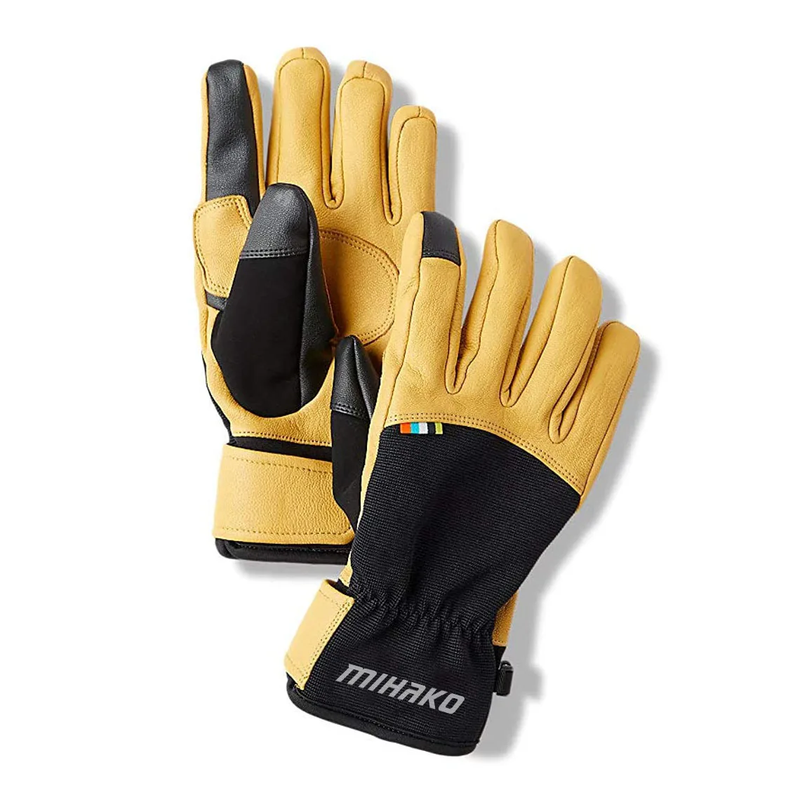 Best Quality heated resistant black mechanical safety cow split palm leather working welding gloves