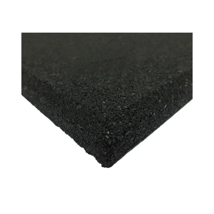 Primefit | Fitmat SQ 20 Squared Shape Rubber Tile Gym Carpet in Black Color