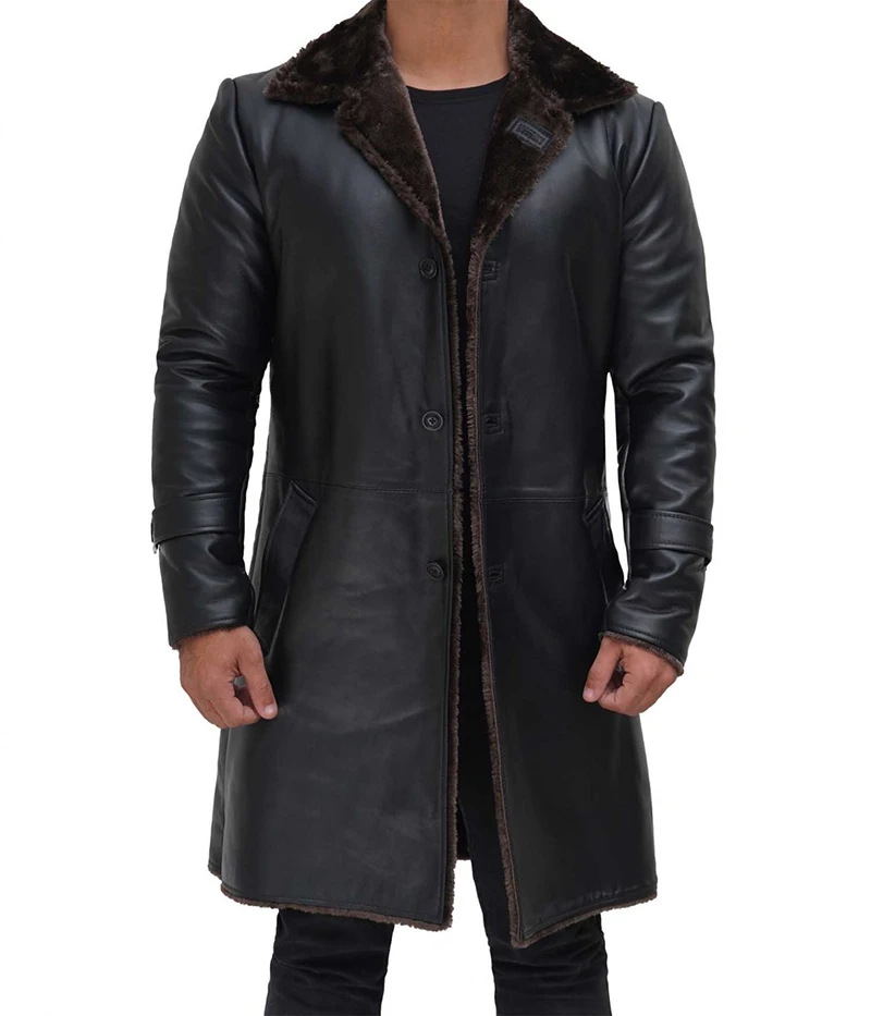 OEM service various color range cow hide made long coats Best quality factory direct supply leather long jackets