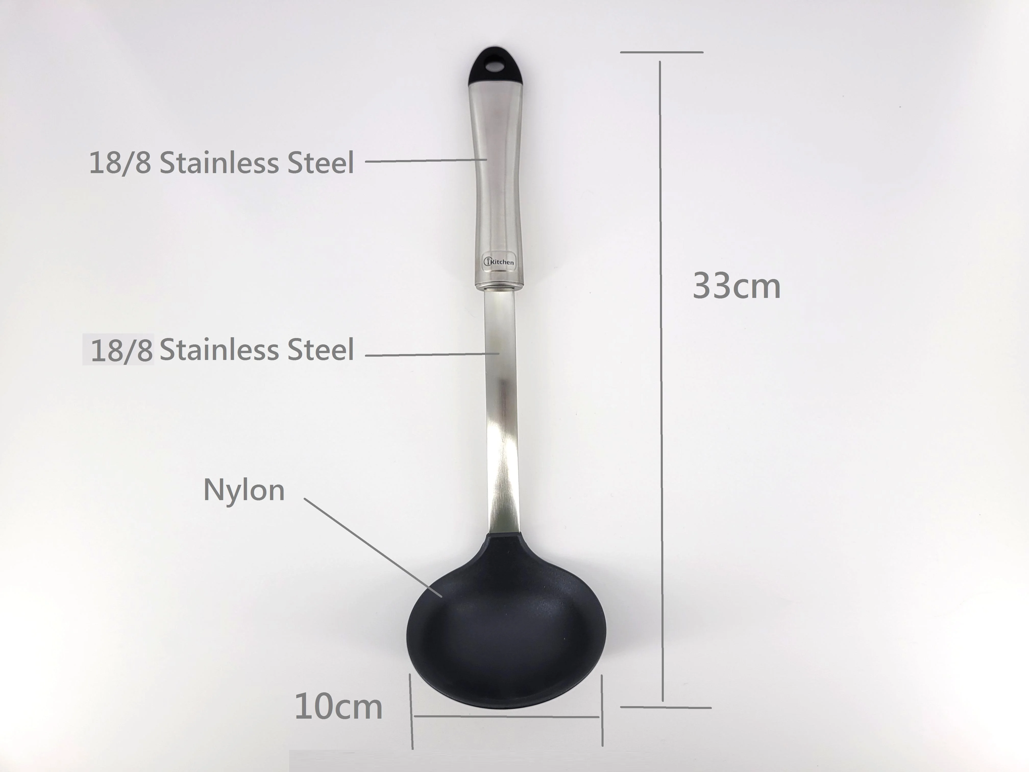 High Quality Home Kitchenware Kitchen Tools & Gadgets Stainless Steel Nylon Soup Ladle