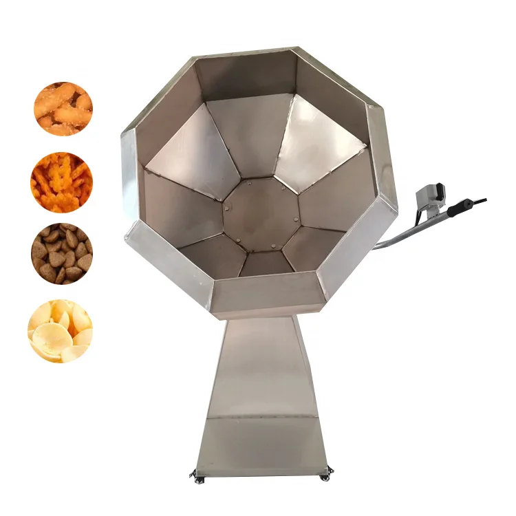 Automatic octagonal food flavor mixer peanut/sauce/meat/popcorn seasoning machine drum food seasoning mixer