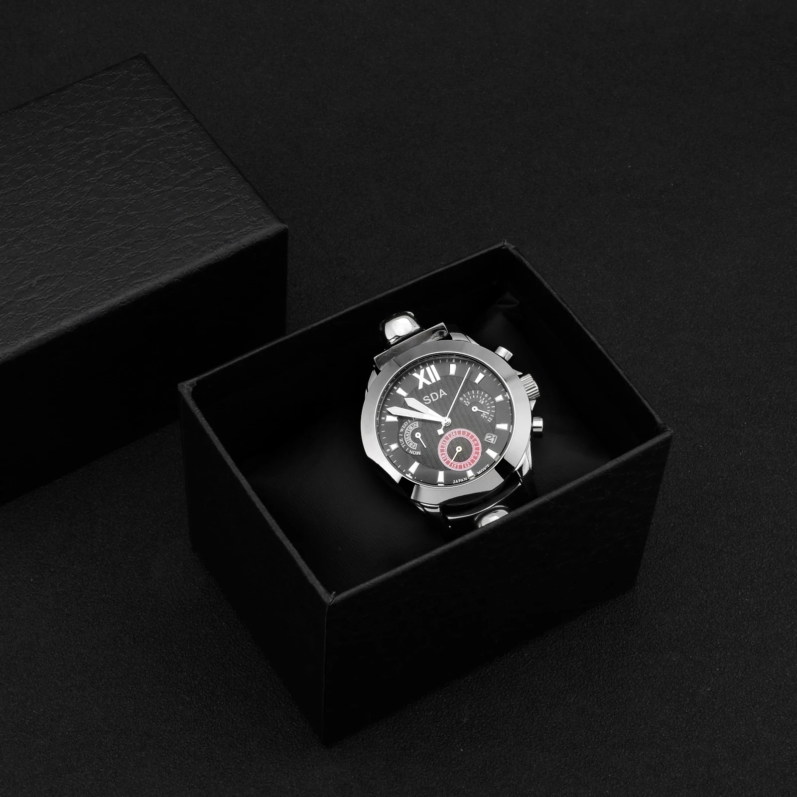 Motorcycle Chain-Men Watch Stainless Steel Skull Buckle Link Chain Watch for Men Stainless Steel Punk Style Watch Jewelry