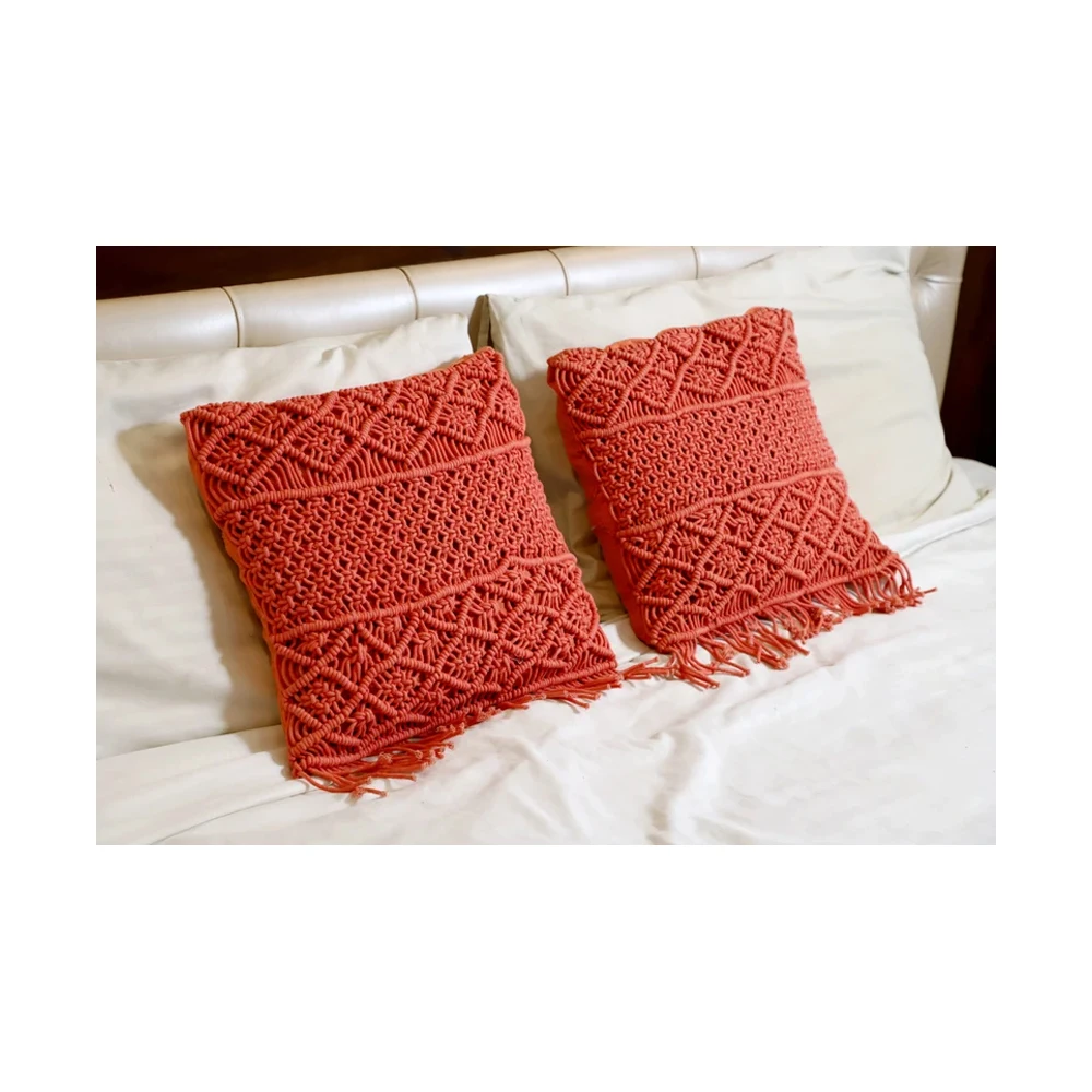 Wholesalers Indian Cotton Bohemian Cushion Covers Set Cotton Handmade Pillow Case