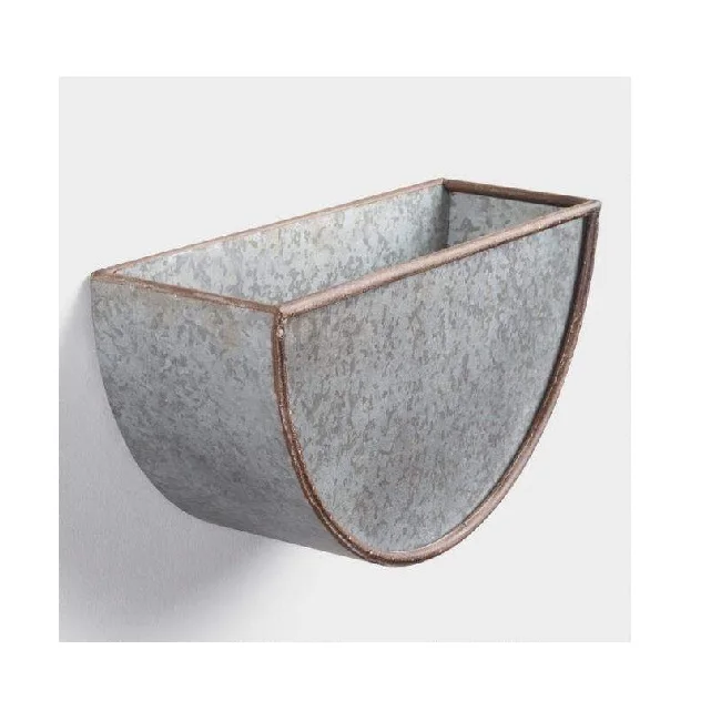 Modern large outdoor Galvanized homes hotels malls offices airports garden planter flower plant trough boxes pots & planters