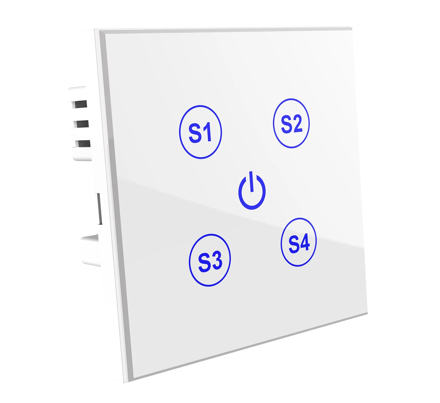 Two way way wifi smart touch Switch Fox Domotics 2gang Tuya  wifi enable smart capacitive switch google home Alexa voice control