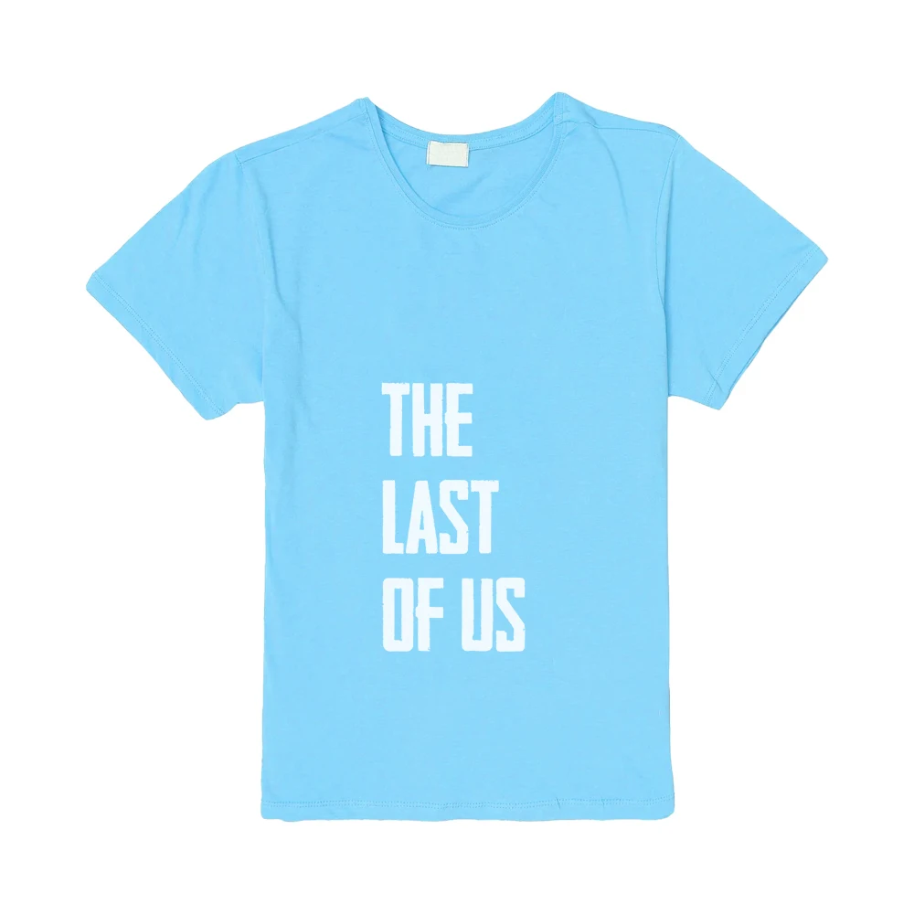 Light Blue Custom Graphic Cotton Women Graphic T Shirt Half Sleeve Easy To Wear Breathable Women T Shirt With Customize Printing